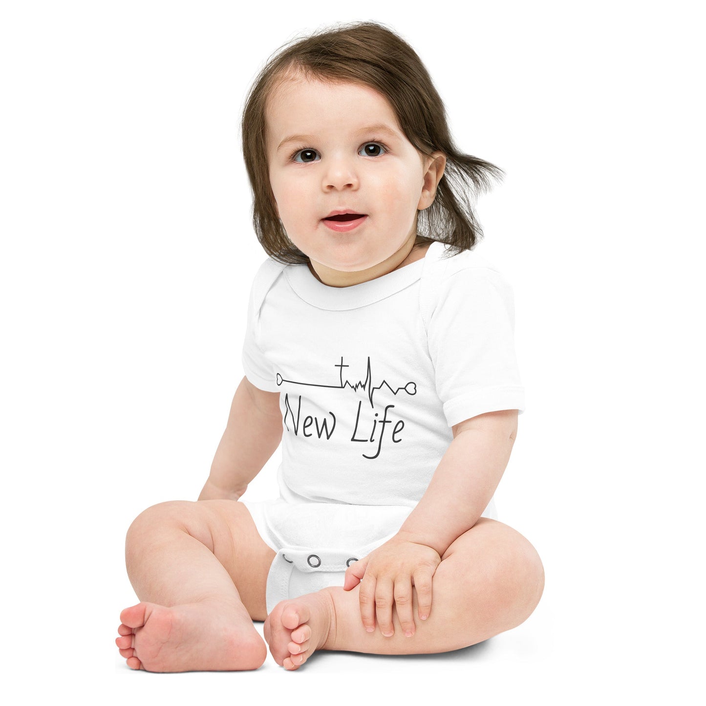 Christian New Life - Light - Baby short sleeve one piece - Creation Awaits