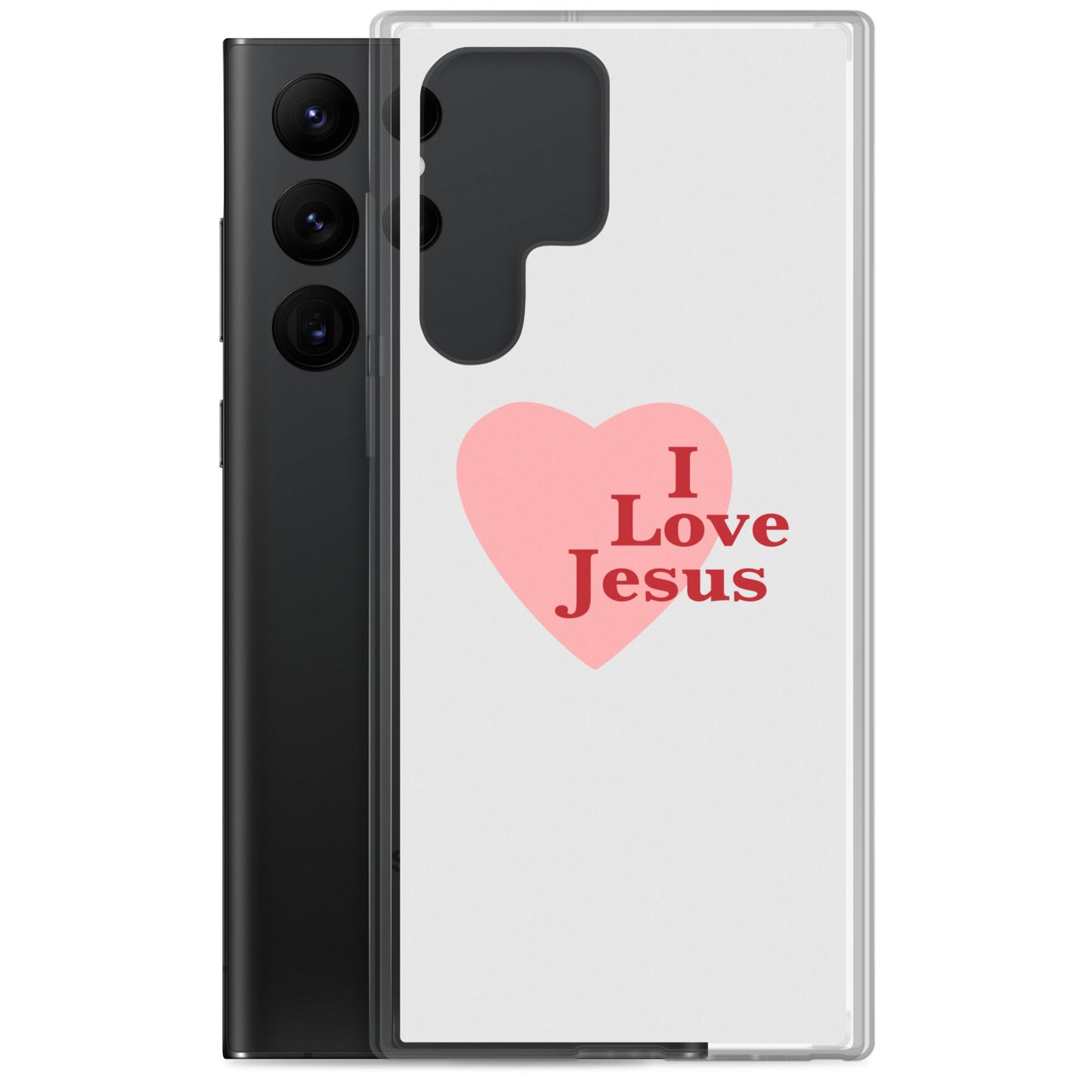 I Love Jesus - Whisper Samsung Case for Galaxy S10, S10+, S10e, S20, S20 FE, S20 Plus, S20 Ultra, S21, S21 Plus, S21 Ultra, S21 - Creation Awaits