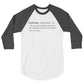 Christian Definition - Black on White - 3/4 sleeve raglan shirt - Creation Awaits