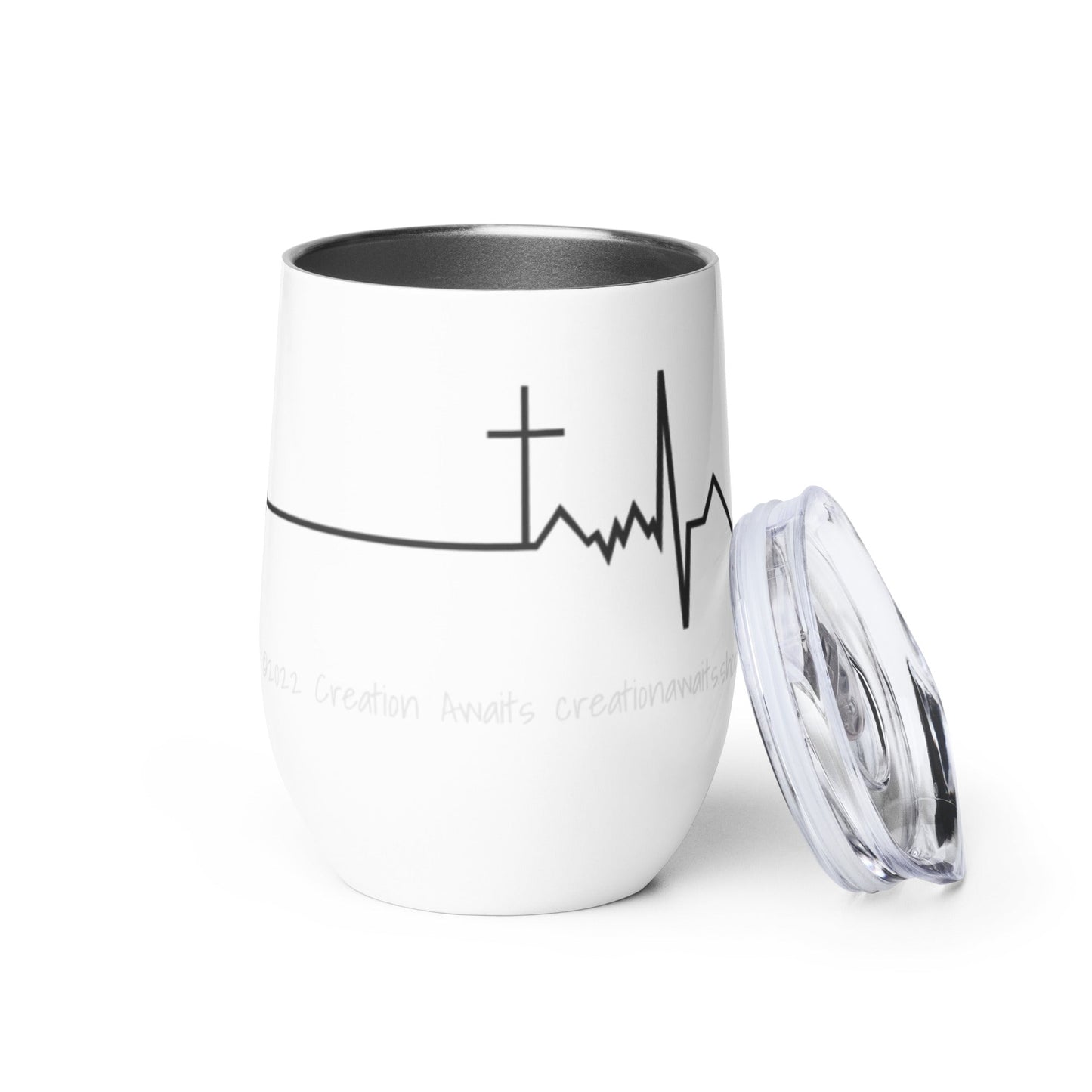 Christian New Life - Wine tumbler - White - Creation Awaits