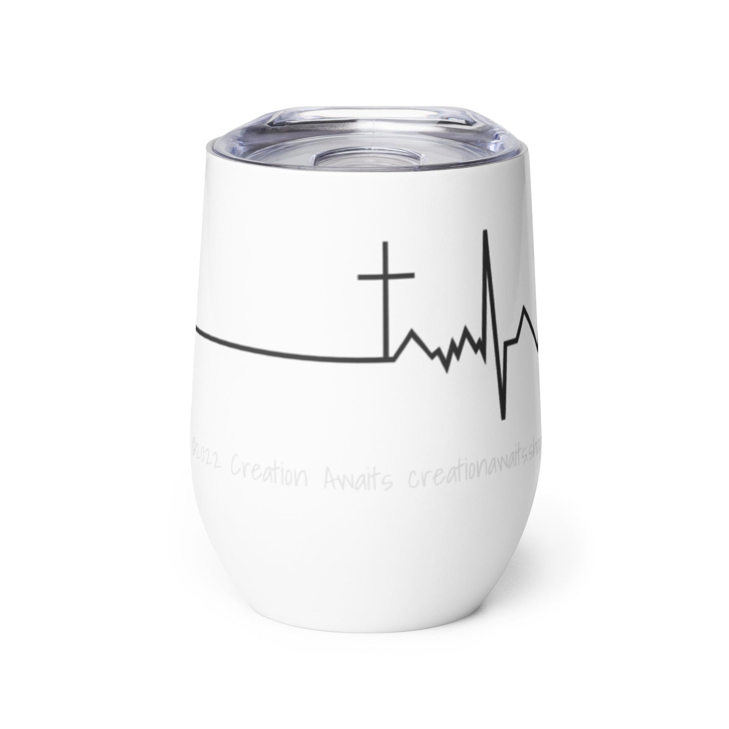 Christian New Life - Wine tumbler - White - Creation Awaits