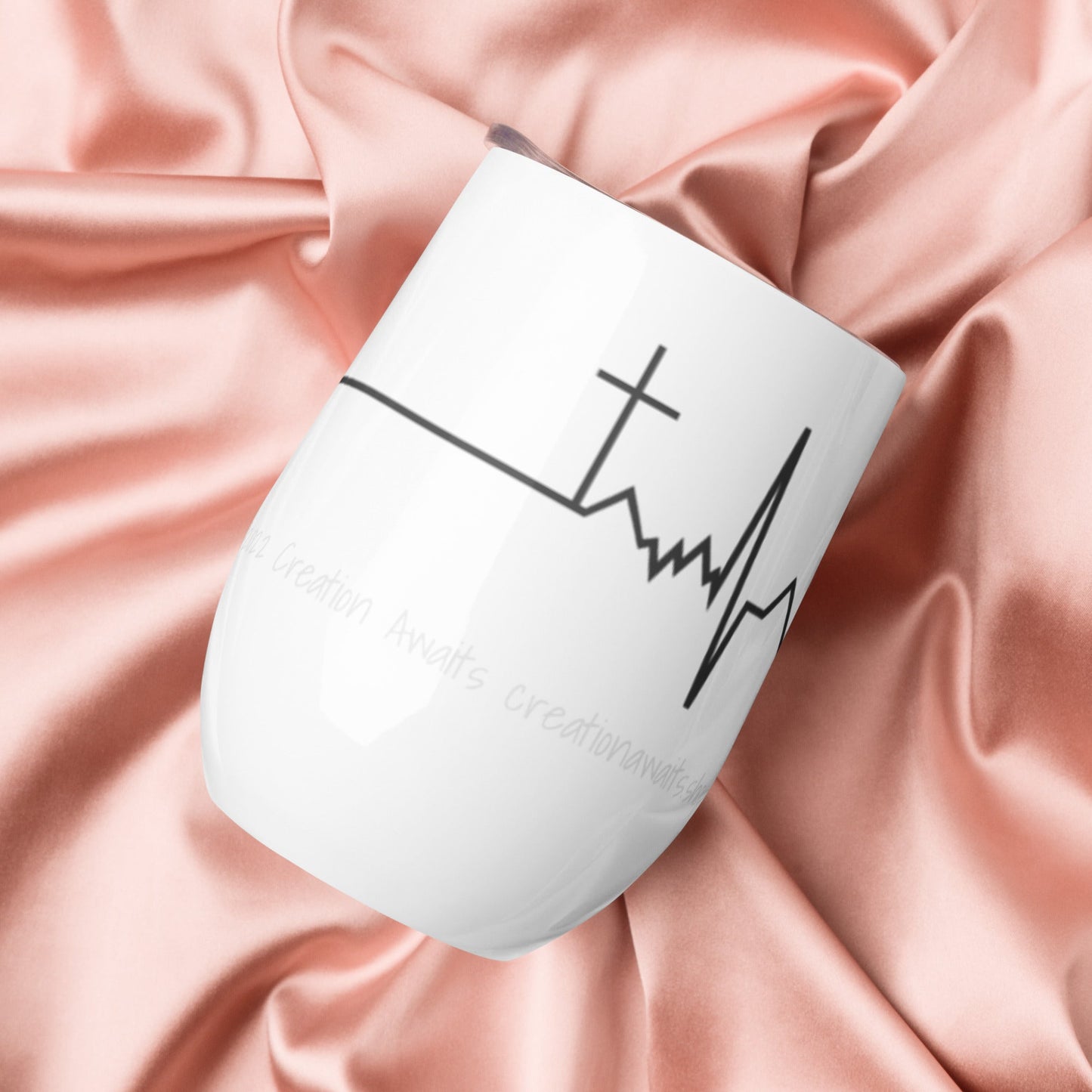 Christian New Life - Wine tumbler - White - Creation Awaits