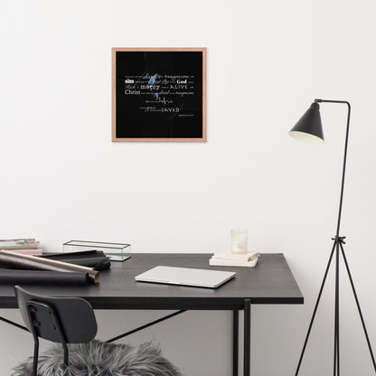 Framed poster Ephesians 2:1,4-5 Christian New Life - Creation Awaits