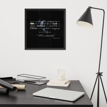 Framed poster Ephesians 2:1,4-5 Christian New Life - Creation Awaits