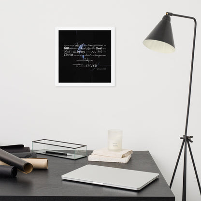Framed poster Ephesians 2:1,4-5 Christian New Life - Creation Awaits