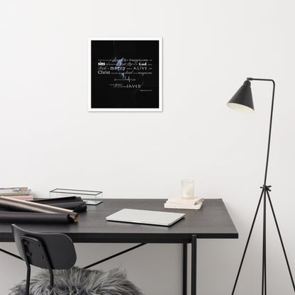 Framed poster Ephesians 2:1,4-5 Christian New Life - Creation Awaits