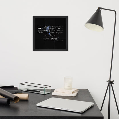 Framed poster Ephesians 2:1,4-5 Christian New Life - Creation Awaits