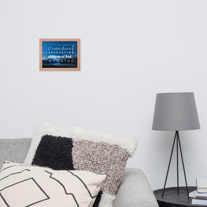 Framed poster - Romans 8:19 - Midnight Mountains - Creation Awaits