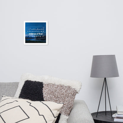 Framed poster - Romans 8:19 - Midnight Mountains - Creation Awaits