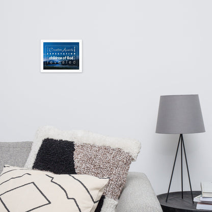 Framed poster - Romans 8:19 - Midnight Mountains - Creation Awaits