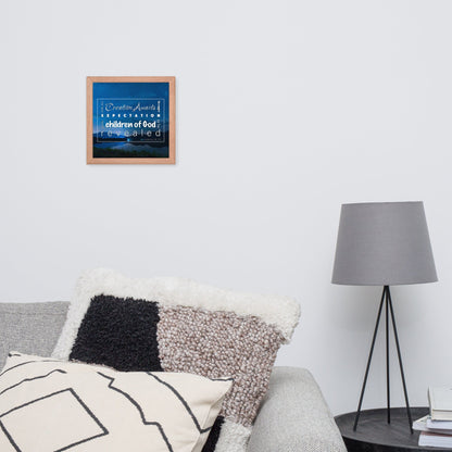 Framed poster - Romans 8:19 - Midnight Mountains - Creation Awaits