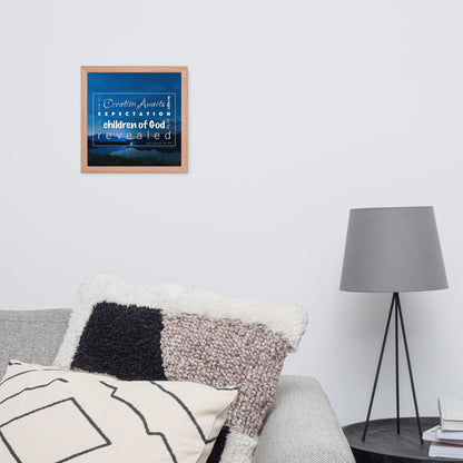 Framed poster - Romans 8:19 - Midnight Mountains - Creation Awaits
