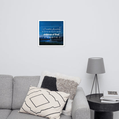 Framed poster - Romans 8:19 - Midnight Mountains - Creation Awaits