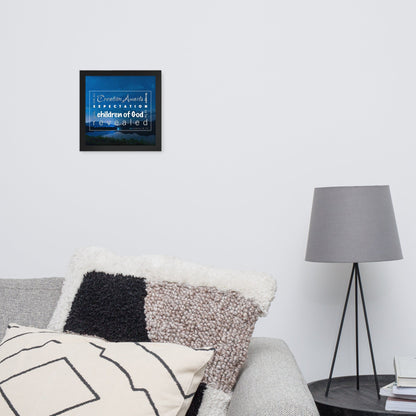 Framed poster - Romans 8:19 - Midnight Mountains - Creation Awaits