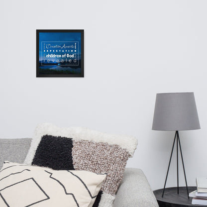 Framed poster - Romans 8:19 - Midnight Mountains - Creation Awaits