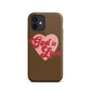 God is Love - Chocolate - Tough iPhone case for iPhone 11 Pro Max & Mini, 12 Pro Max & Mini, 13 Pro Max & Mini, 14 Pro Max & Mini - Creation Awaits