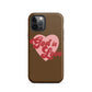 God is Love - Chocolate - Tough iPhone case for iPhone 11 Pro Max & Mini, 12 Pro Max & Mini, 13 Pro Max & Mini, 14 Pro Max & Mini - Creation Awaits