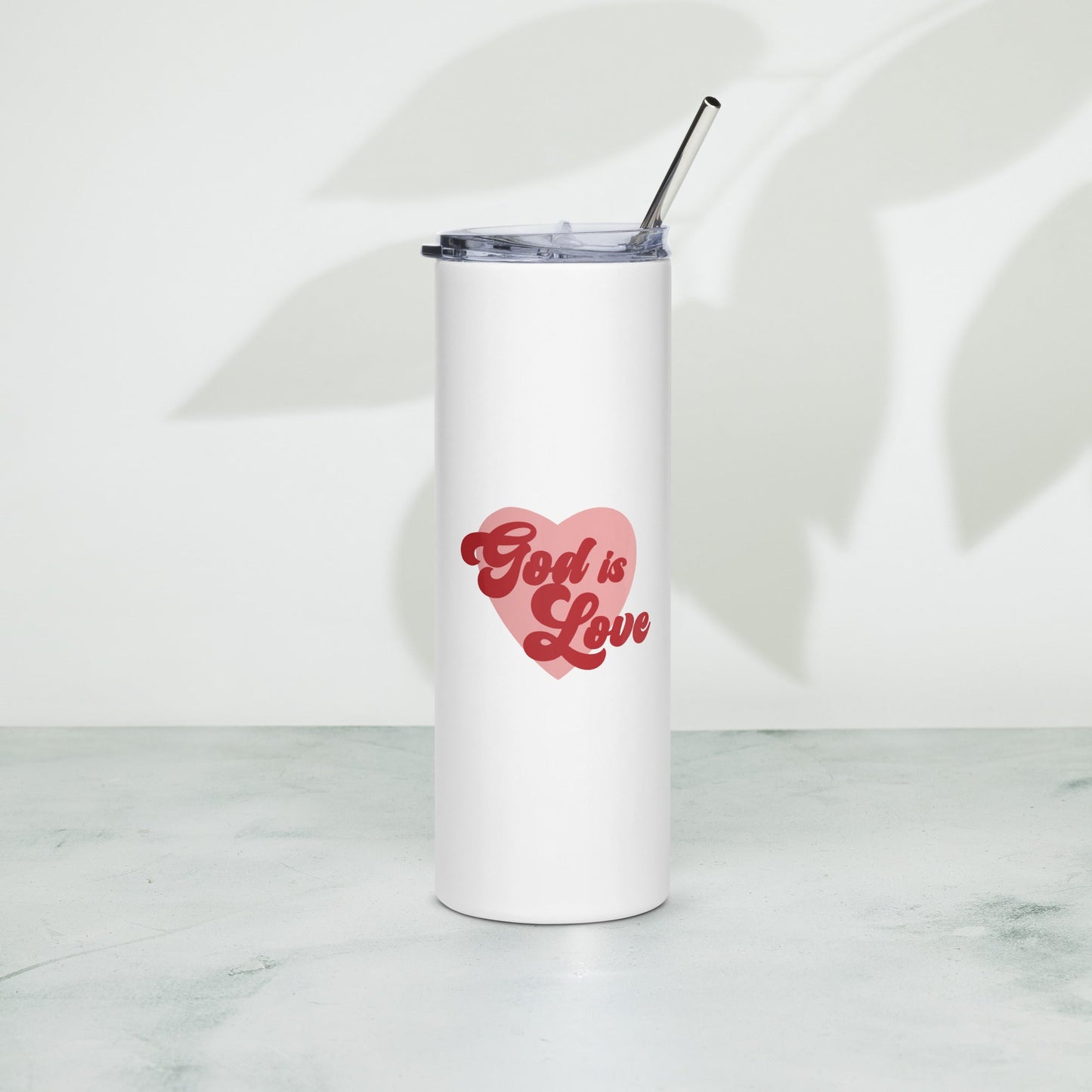 God is Love - Stainless steel tumbler - Creation Awaits