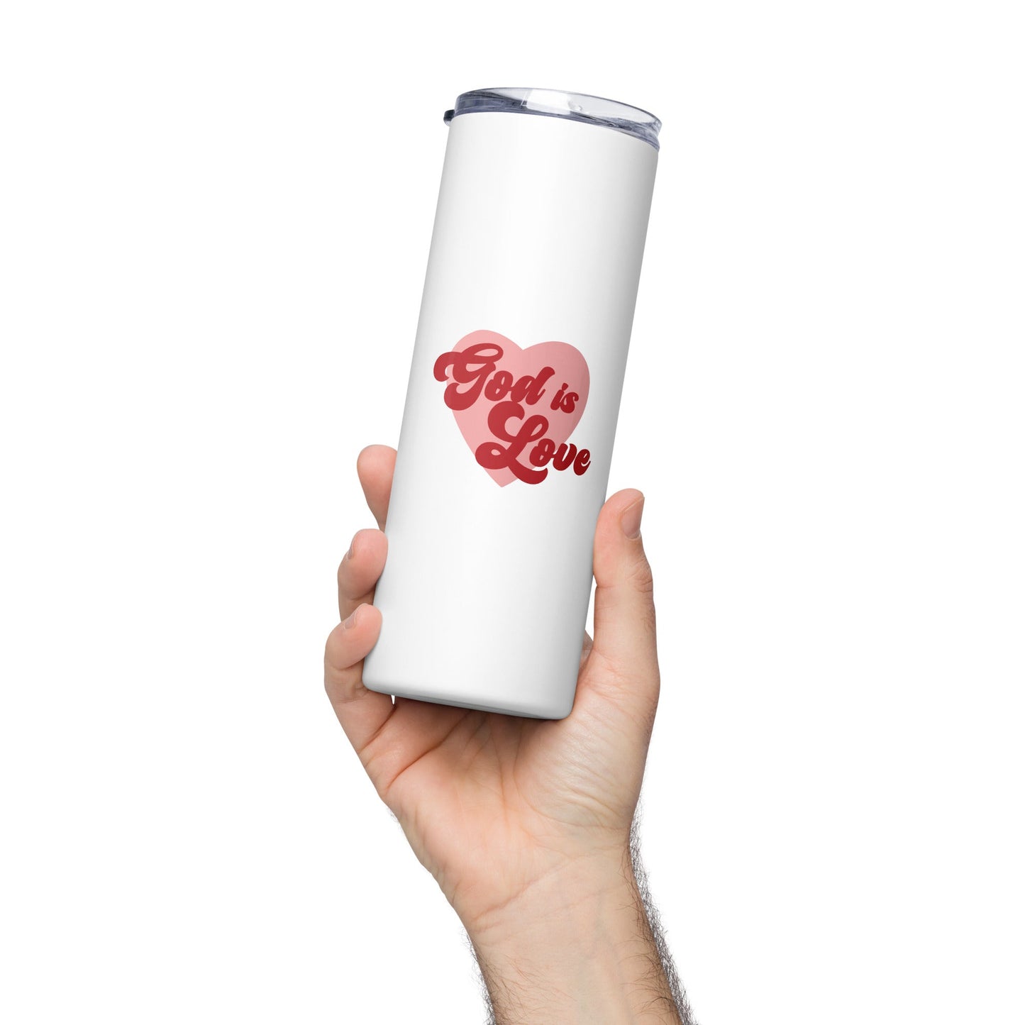 God is Love - Stainless steel tumbler - Creation Awaits