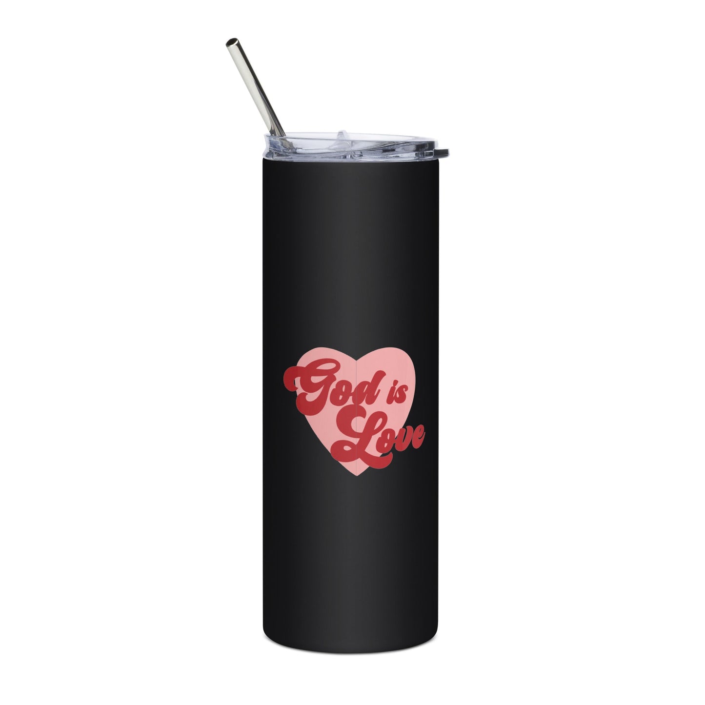 God is Love - Stainless steel tumbler - Creation Awaits