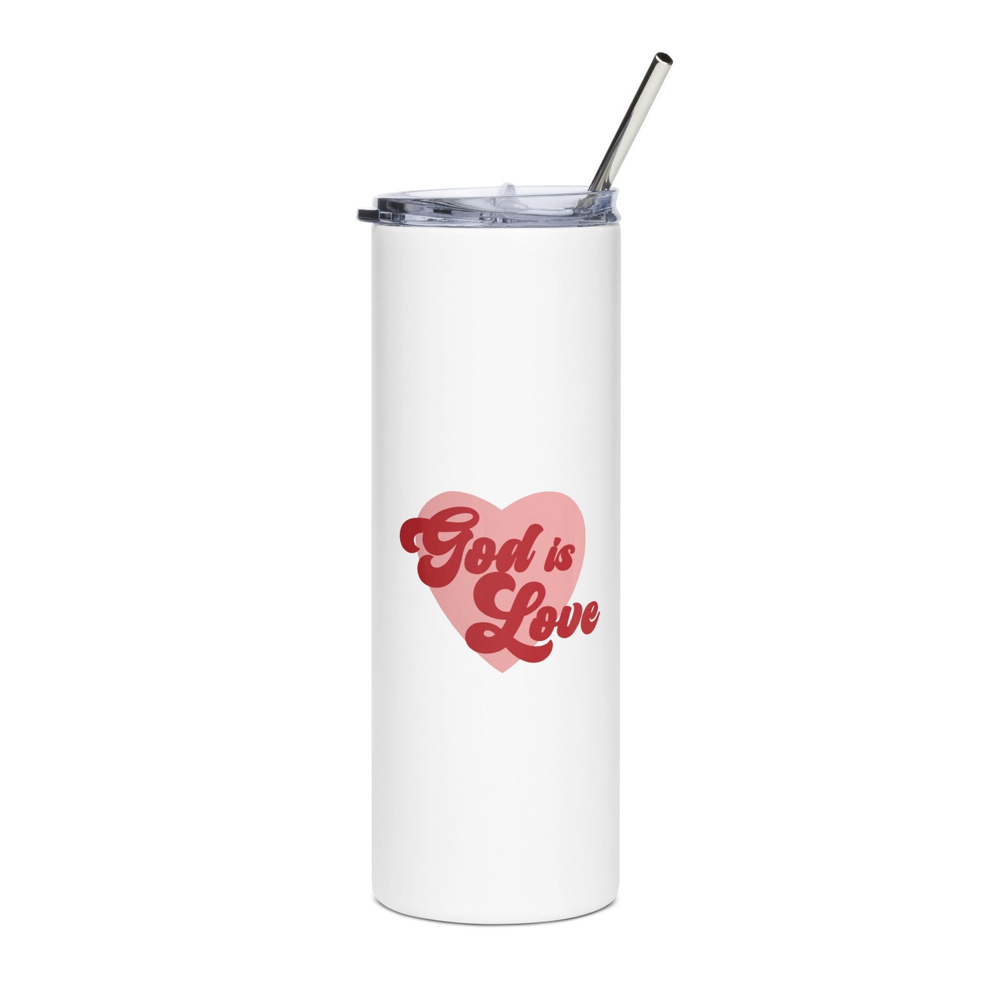 God is Love - Stainless steel tumbler - Creation Awaits