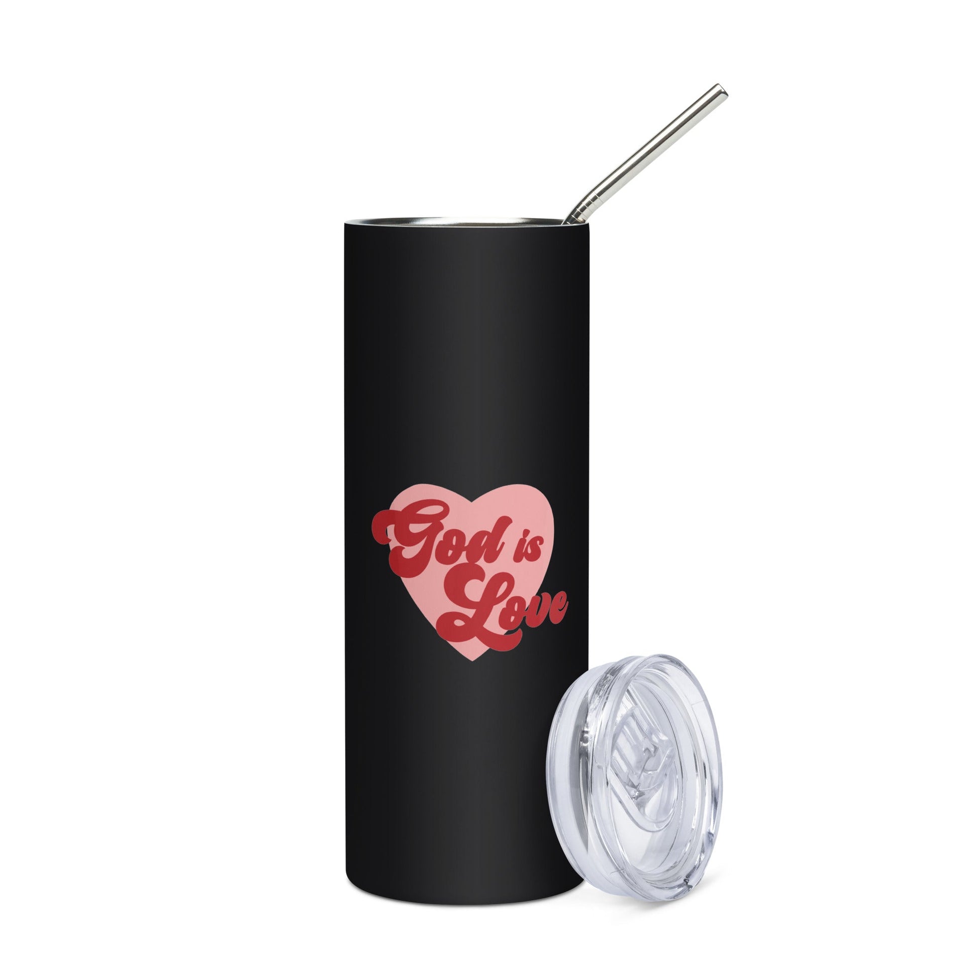 God is Love - Stainless steel tumbler - Creation Awaits