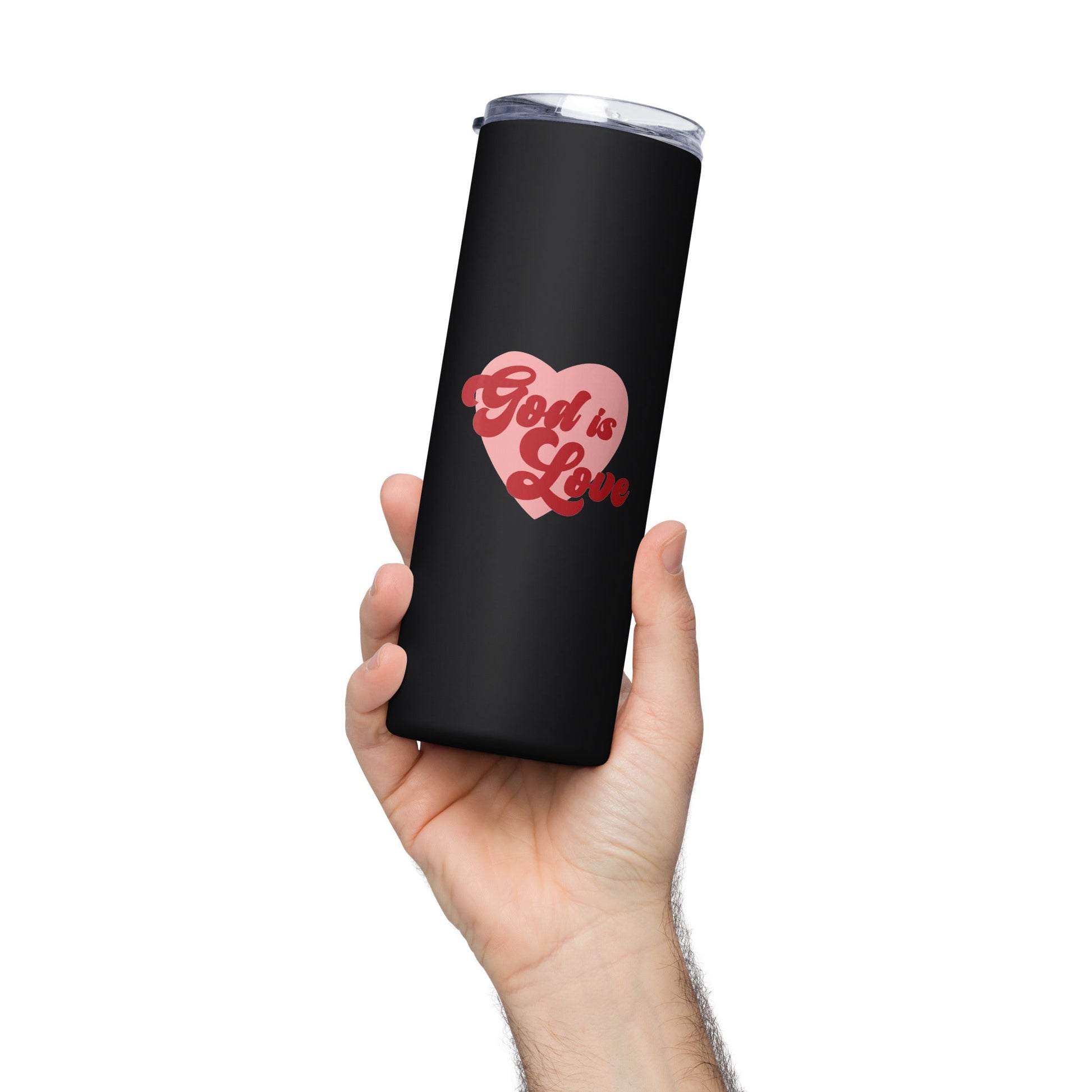 God is Love - Stainless steel tumbler - Creation Awaits