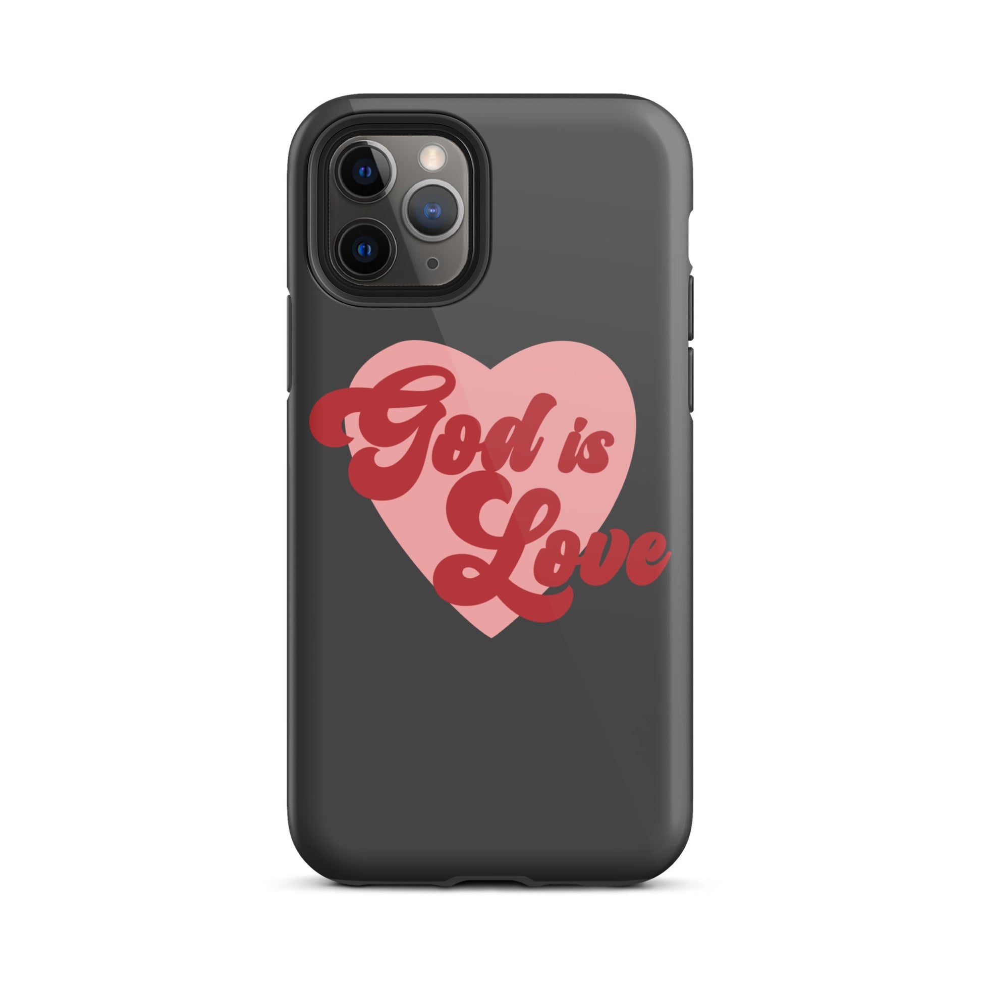 God is Love - Tough iPhone case for iPhone 11 Pro Max & Mini, 12 Pro Max & Mini, 13 Pro Max & Mini, 14 Pro Max & Mini - Creation Awaits