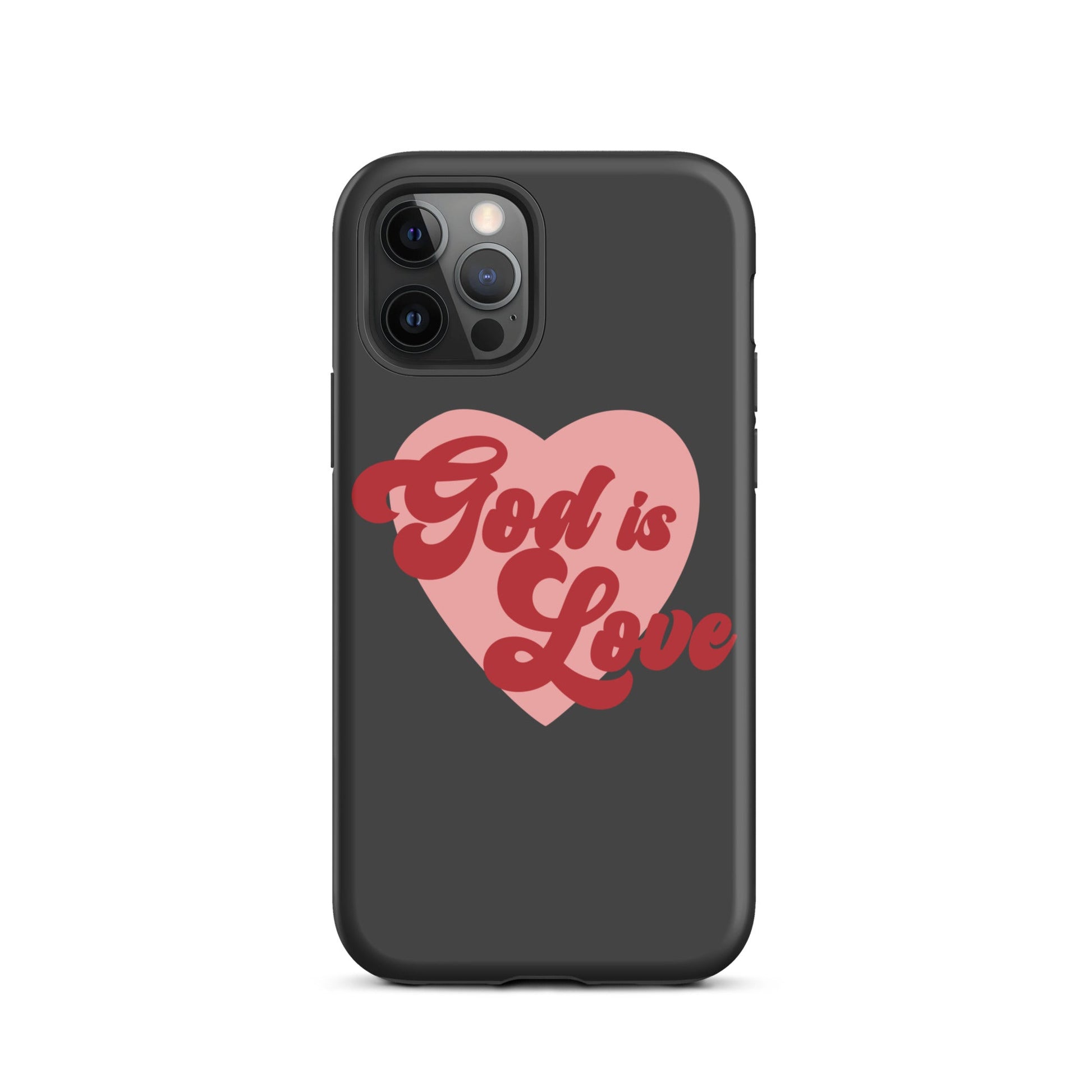 God is Love - Tough iPhone case for iPhone 11 Pro Max & Mini, 12 Pro Max & Mini, 13 Pro Max & Mini, 14 Pro Max & Mini - Creation Awaits