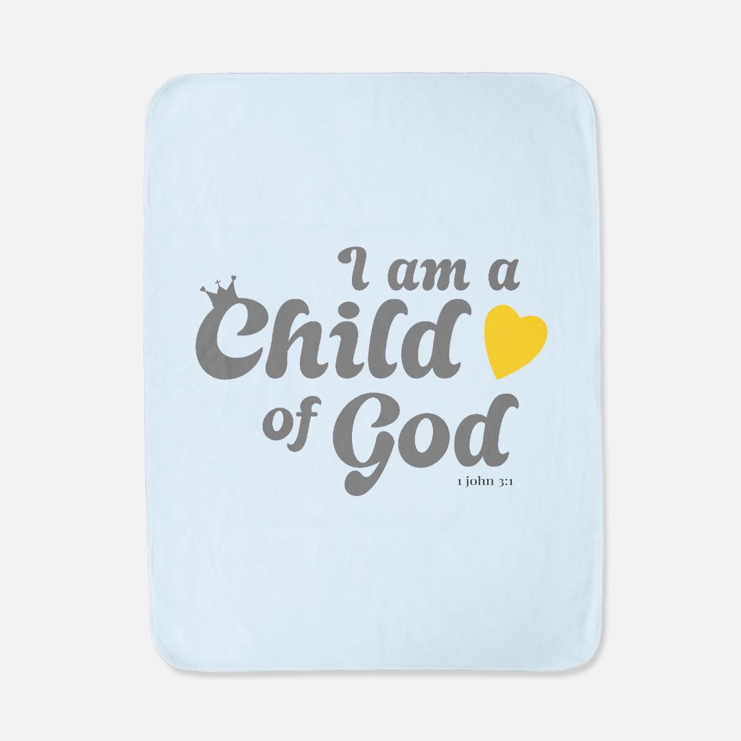 I am a Child of God - Baby/Toddler Bath Towel - Blue - Creation Awaits