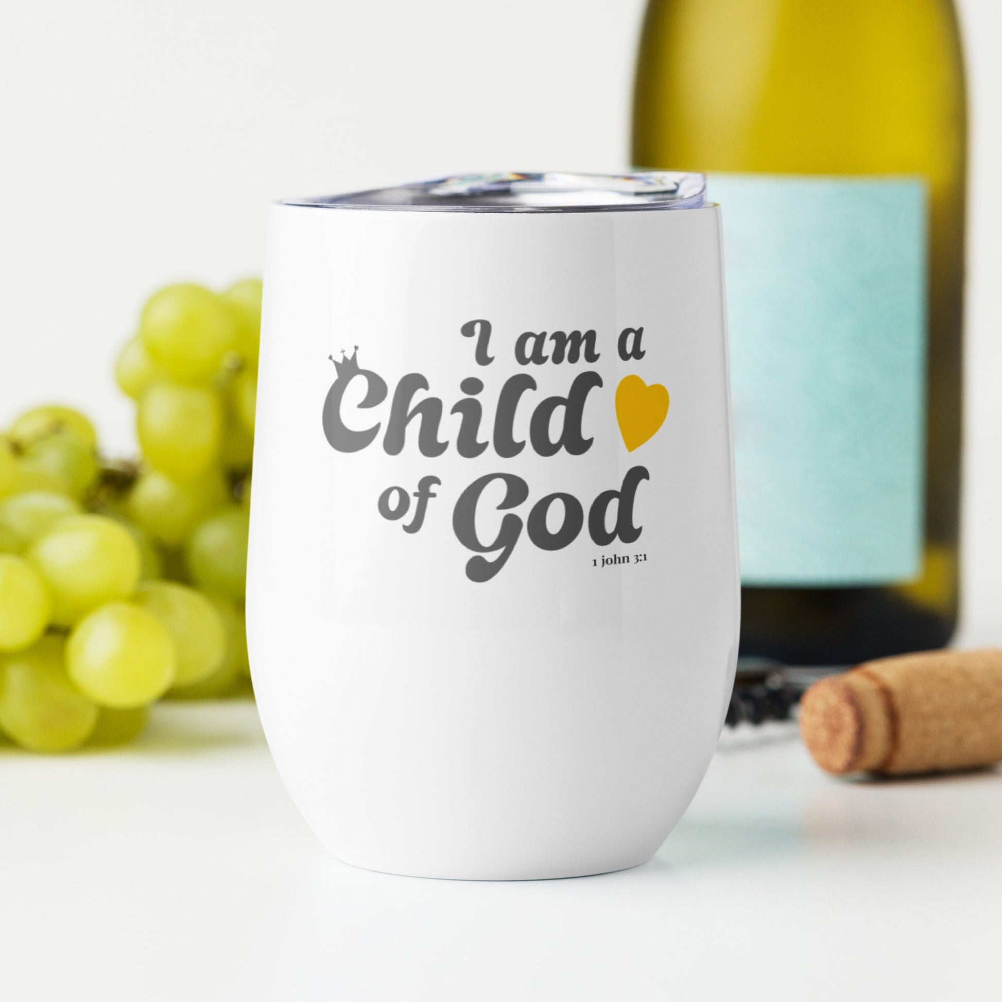 I am a Child of God - Wine tumbler - Creation Awaits
