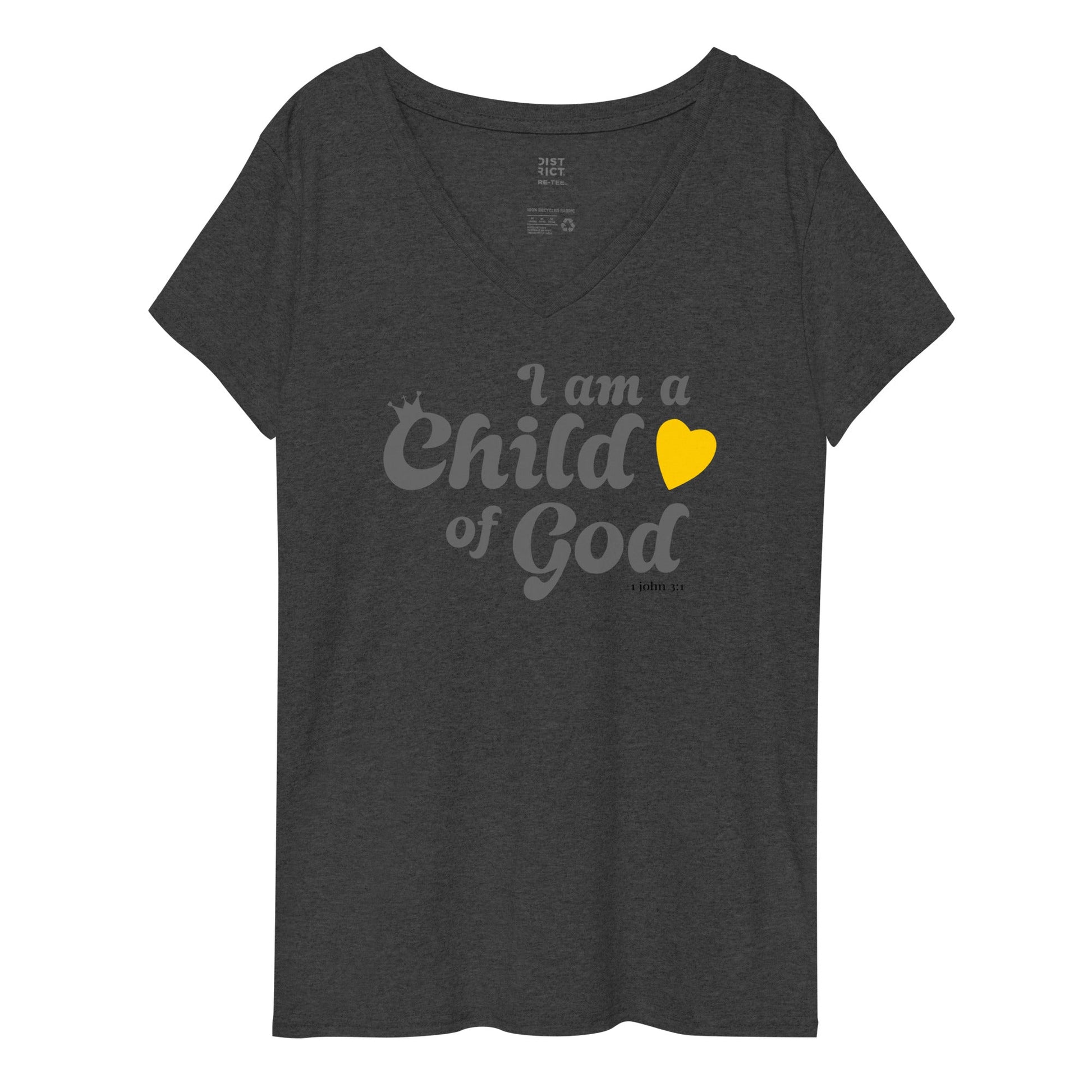 I am a Child of God - Women’s recycled v-neck t-shirt - Creation Awaits