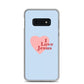 I Love Jesus - Blue Samsung Case for Galaxy S10, S10+, S10e, S20, S20 FE, S20 Plus, S20 Ultra, S21, S21 Plus, S21 Ultra, S21 - Creation Awaits