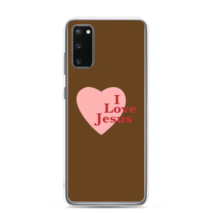 I Love Jesus - Chocolate Samsung Case for Galaxy S10, S10+, S10e, S20, S20 FE, S20 Plus, S20 Ultra, S21, S21 Plus, S21 Ultra, S21 - Creation Awaits