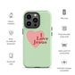 I Love Jesus - Green - Tough iPhone case for iPhone 11 Pro Max & Mini, 12 Pro Max & Mini, 13 Pro Max & Mini, 14 Pro Max & Mini - Creation Awaits