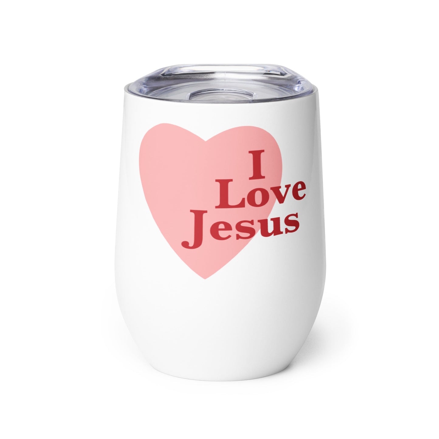 I Love Jesus - Wine tumbler - White - Creation Awaits