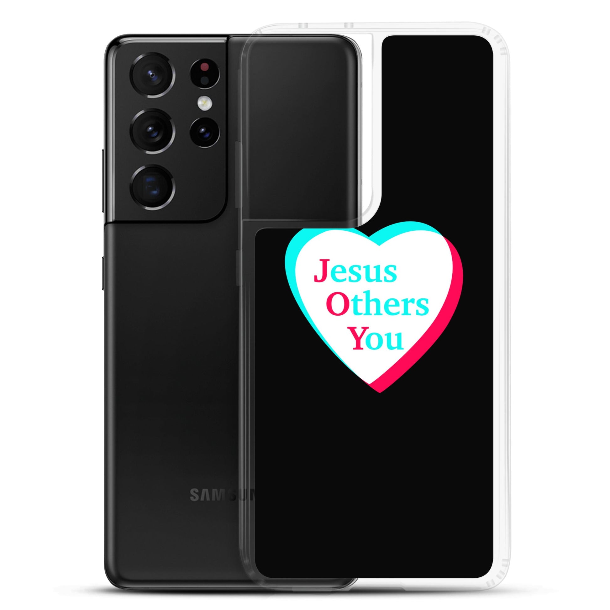 JOY = Jesus Others You - Black Samsung Case for Galaxy S10, S10+, S10e, S20, S20 FE, S20 Plus, S20 Ultra, S21, S21 Plus, S21 Ultra, S21 - Creation Awaits