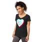 JOY = Jesus Others You - Tiktok Style Light on Dark - Women’s fitted v-neck t-shirt copy - Creation Awaits