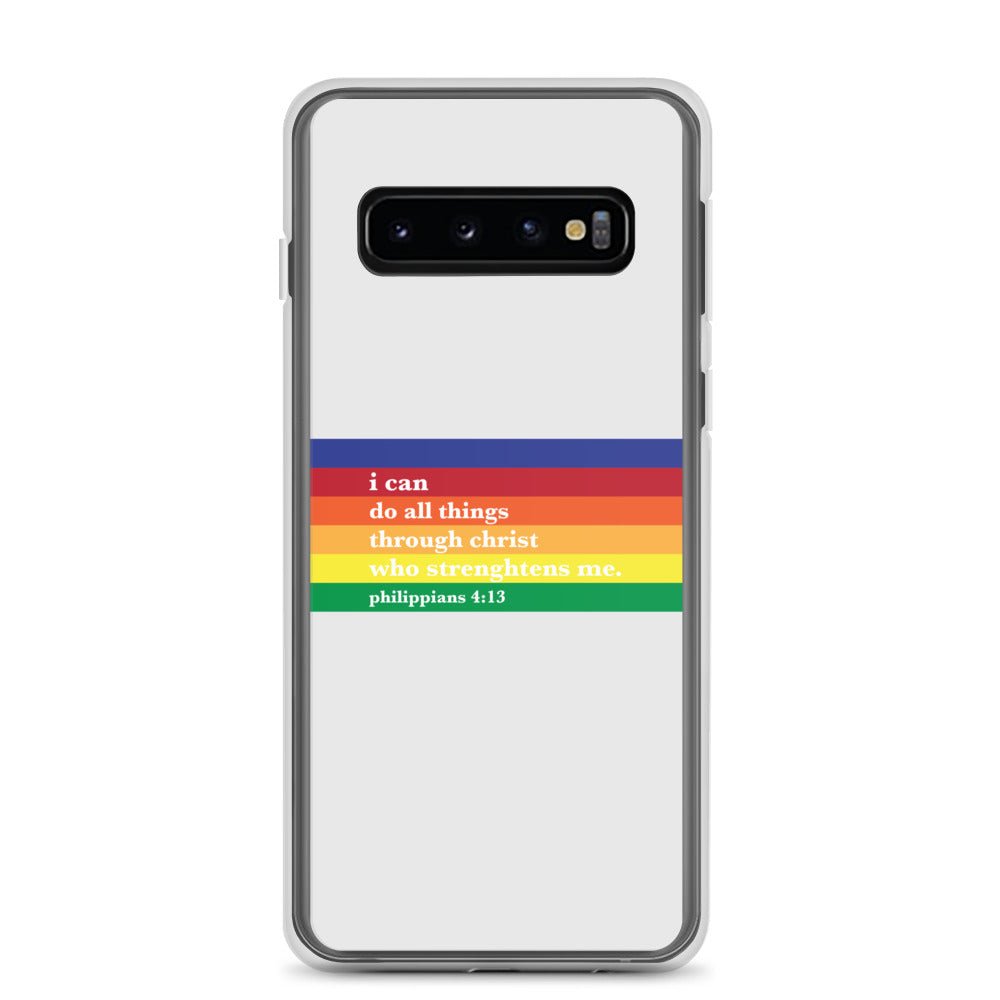 Philippians 4:13 - Whisper - Samsung Case for Galaxy S10, S10+, S10e, S20, S20 FE, S20 Plus, S20 Ultra, S21, S21 Plus, S21 Ultra, S21 - Creation Awaits