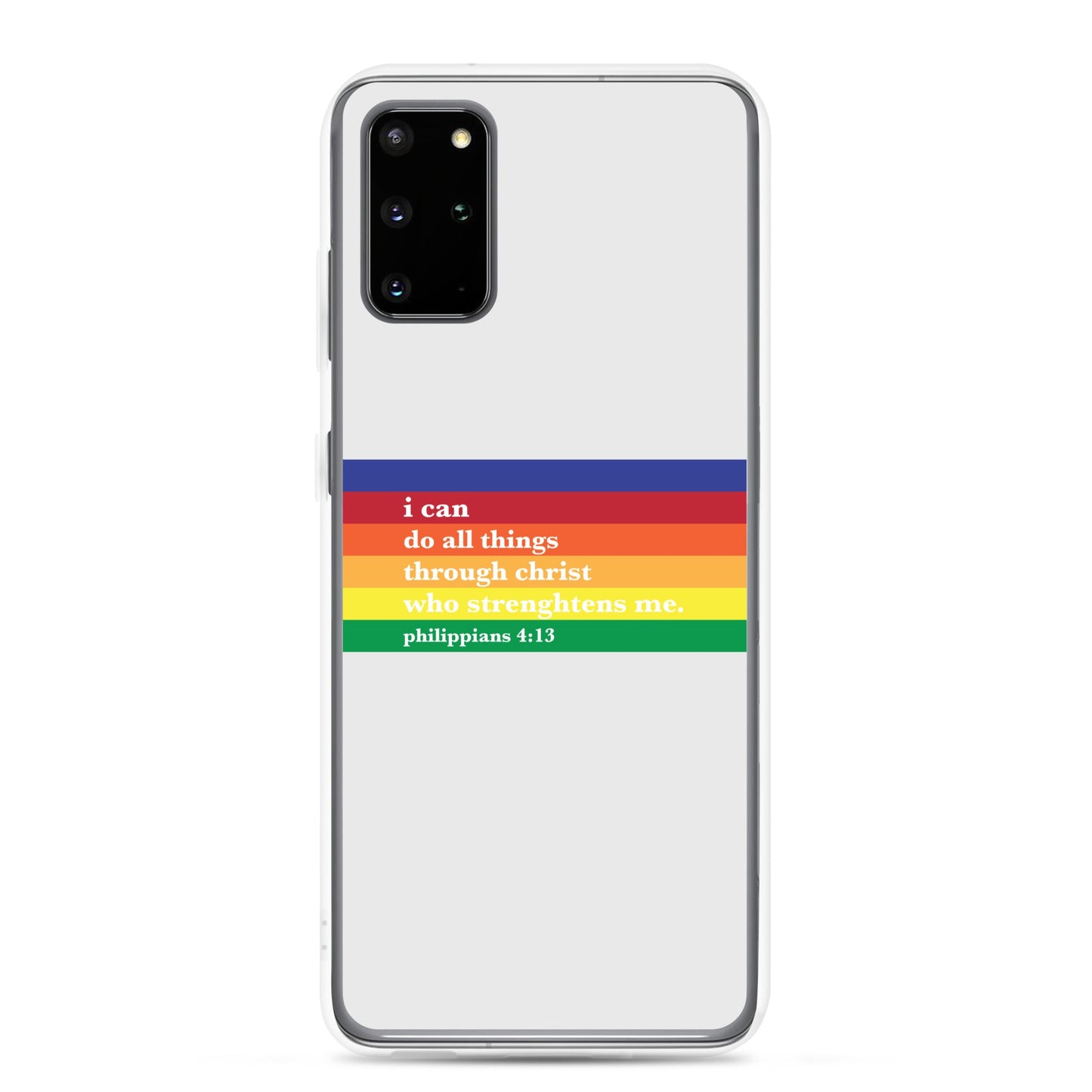 Philippians 4:13 - Whisper - Samsung Case for Galaxy S10, S10+, S10e, S20, S20 FE, S20 Plus, S20 Ultra, S21, S21 Plus, S21 Ultra, S21 - Creation Awaits