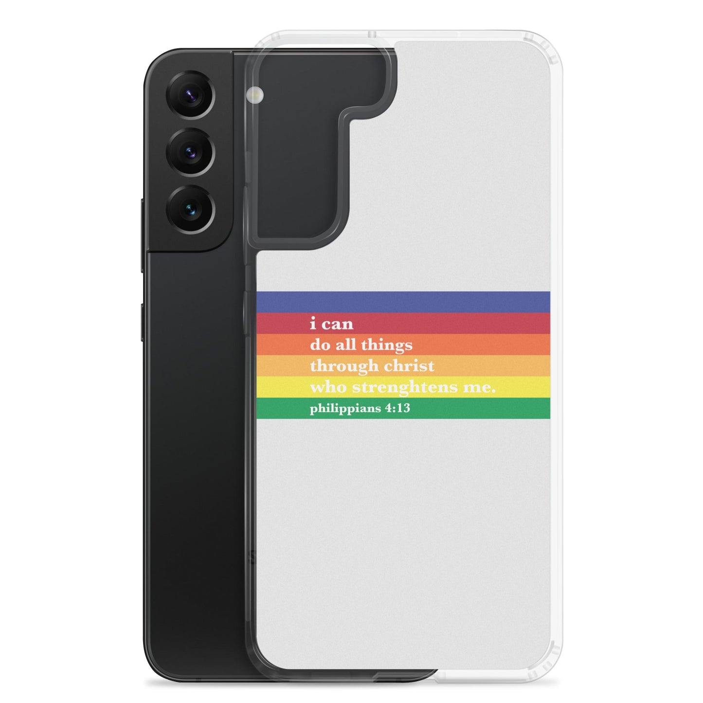 Philippians 4:13 - Whisper - Samsung Case for Galaxy S10, S10+, S10e, S20, S20 FE, S20 Plus, S20 Ultra, S21, S21 Plus, S21 Ultra, S21 - Creation Awaits