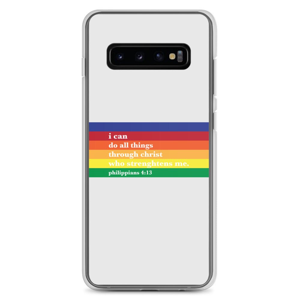 Philippians 4:13 - Whisper - Samsung Case for Galaxy S10, S10+, S10e, S20, S20 FE, S20 Plus, S20 Ultra, S21, S21 Plus, S21 Ultra, S21 - Creation Awaits