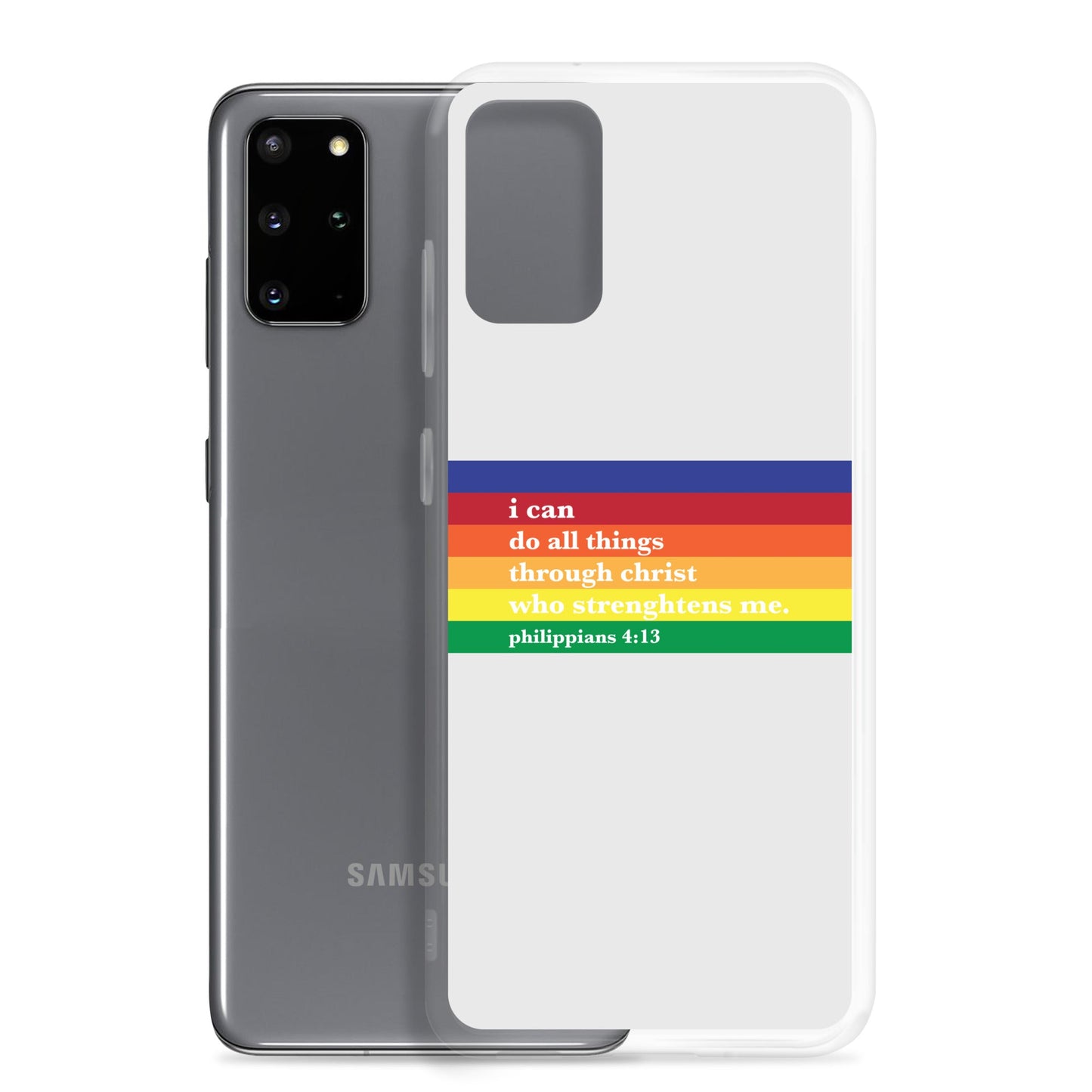 Philippians 4:13 - Whisper - Samsung Case for Galaxy S10, S10+, S10e, S20, S20 FE, S20 Plus, S20 Ultra, S21, S21 Plus, S21 Ultra, S21 - Creation Awaits