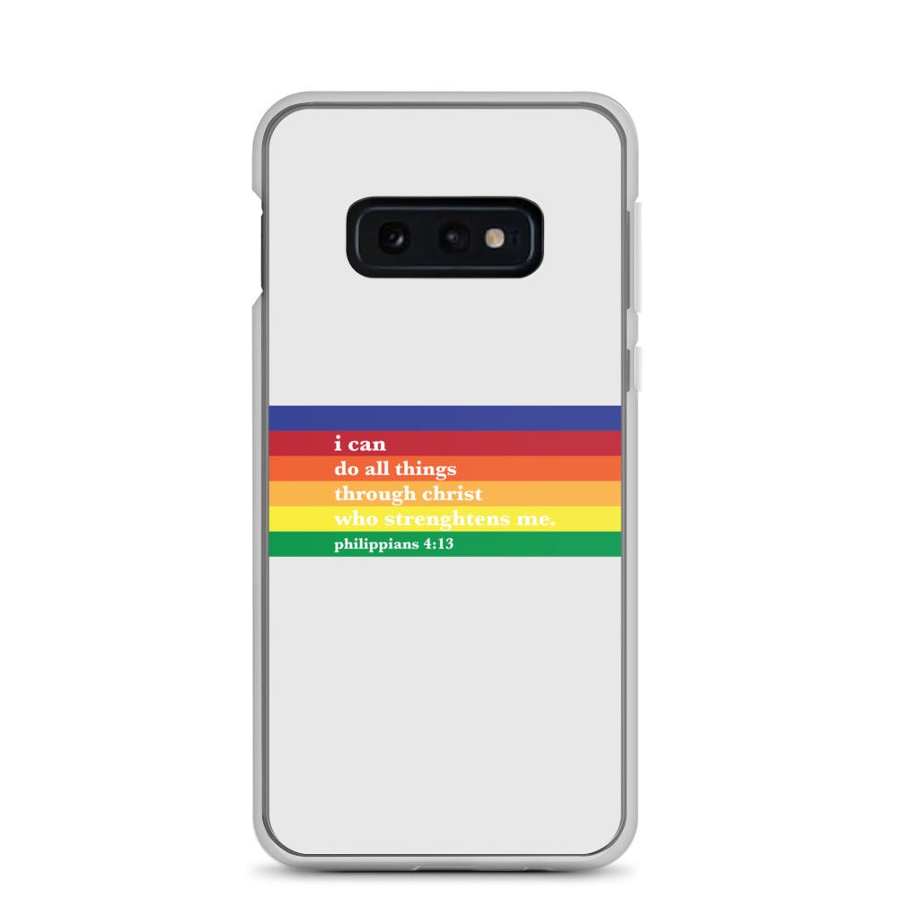 Philippians 4:13 - Whisper - Samsung Case for Galaxy S10, S10+, S10e, S20, S20 FE, S20 Plus, S20 Ultra, S21, S21 Plus, S21 Ultra, S21 - Creation Awaits