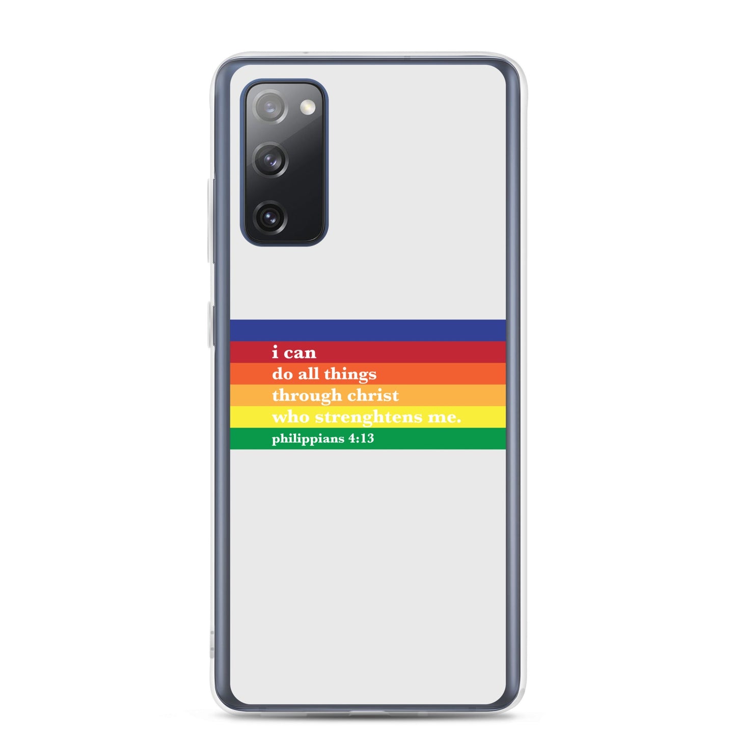 Philippians 4:13 - Whisper - Samsung Case for Galaxy S10, S10+, S10e, S20, S20 FE, S20 Plus, S20 Ultra, S21, S21 Plus, S21 Ultra, S21 - Creation Awaits