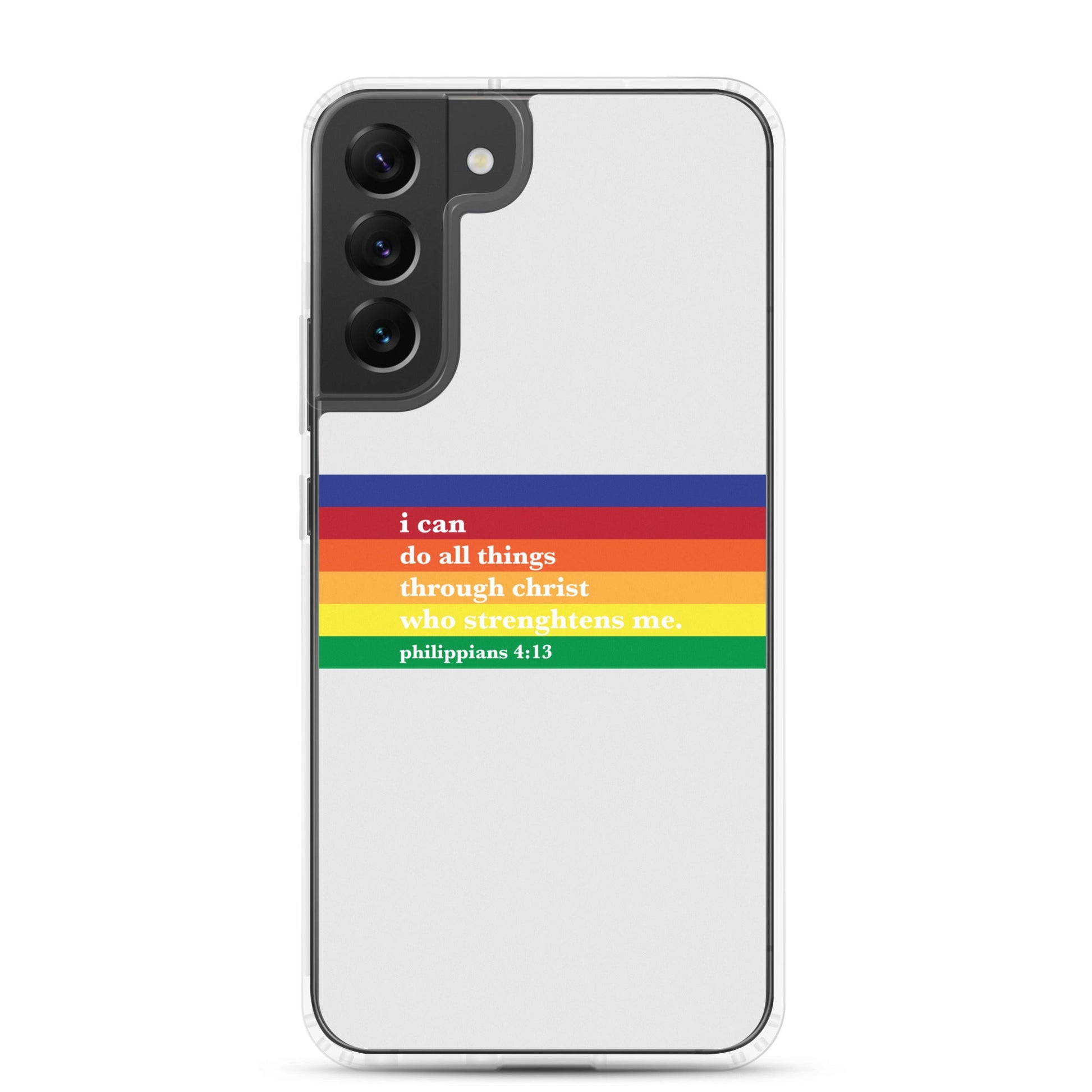 Philippians 4:13 - Whisper - Samsung Case for Galaxy S10, S10+, S10e, S20, S20 FE, S20 Plus, S20 Ultra, S21, S21 Plus, S21 Ultra, S21 - Creation Awaits